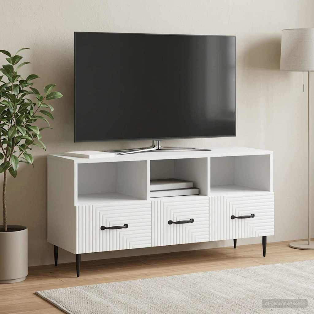 vidaXL TV-Schränk mit Schubladen Weiß 102 x 34,5 x 50 cm Holzwerkstoff