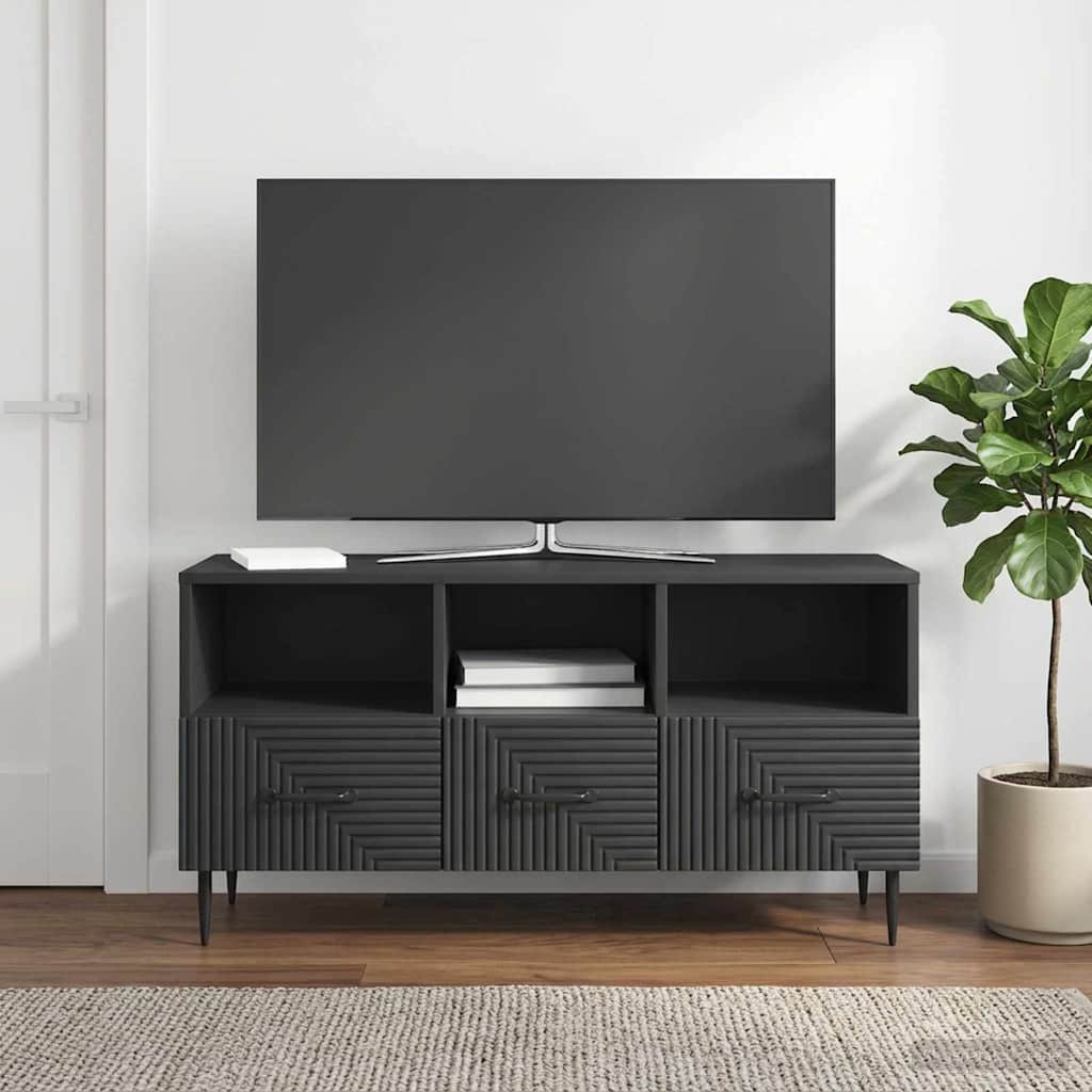 vidaXL TV-Schränk Schwarz 102 x 34,5 x 50 cm Holzwerkstoff