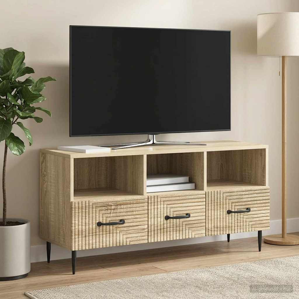 vidaXL TV-Schränk Sonoma-Eiche 102 x 34,5 x 50 cm Holzwerkstoff