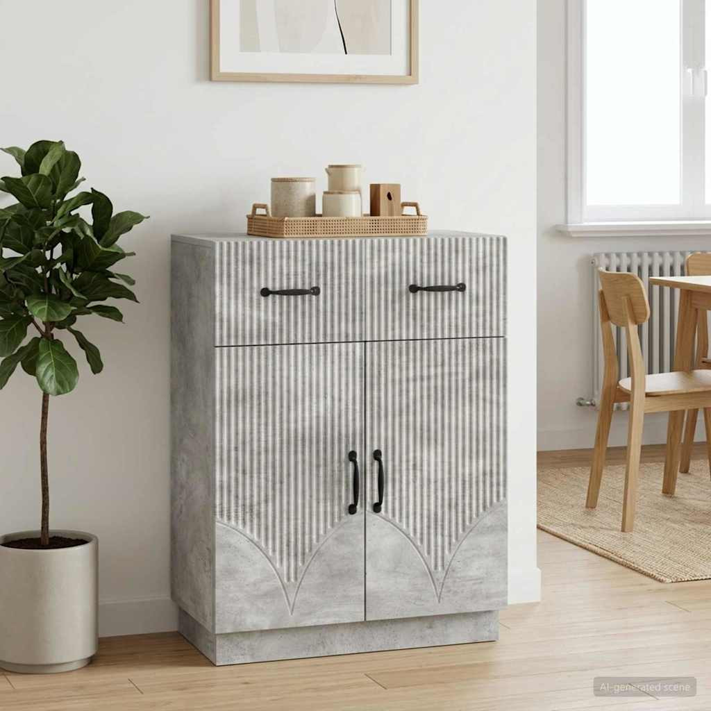 vidaXL Sideboard Betongrau 66 x 34,5 x 87 cm Holzwerkstoff