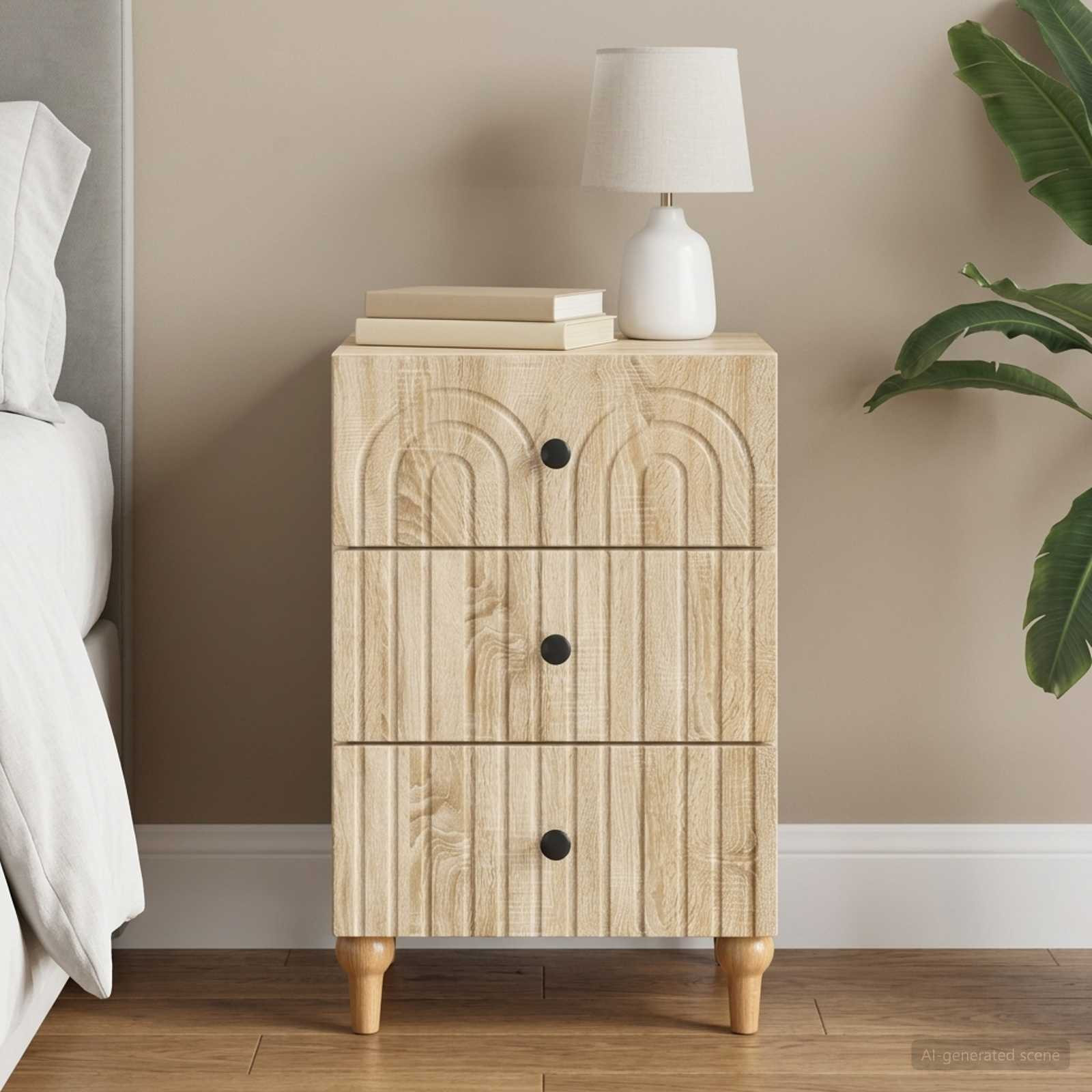 vidaXL Nachttisch Sonoma-Eiche 43x 41 x 66,5 cm Holzwerkstoff