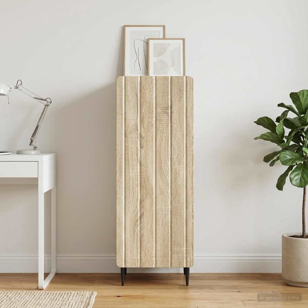 vidaXL Sideboard Sonoma-Eiche 34,5 x 33 x 92 cm Holzwerkstoff