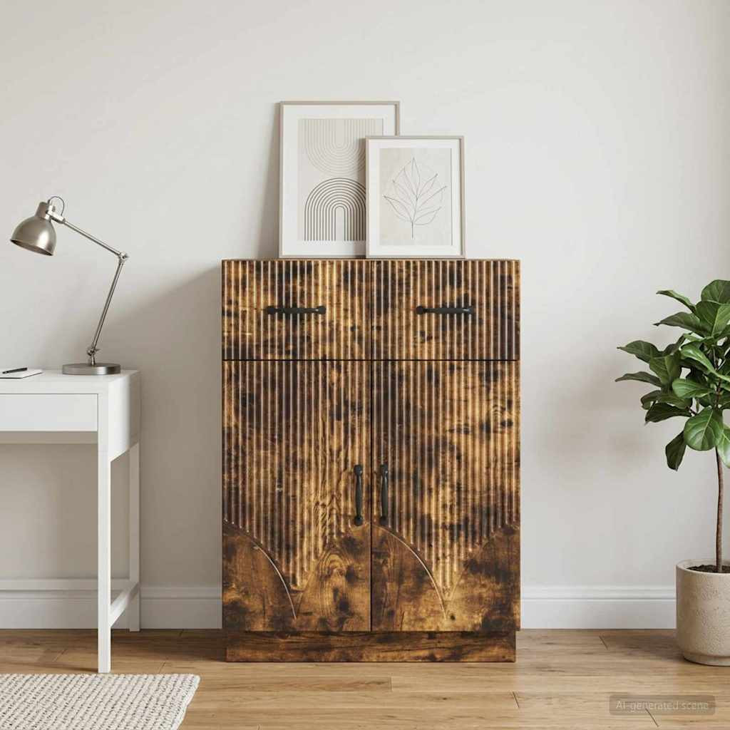 vidaXL Sideboard Geräucherte Eiche 66 x 34,5 x 87 cm Holzwerkstoff