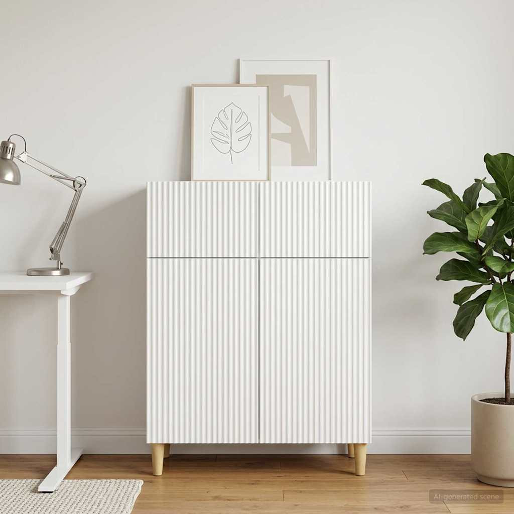 vidaXL Sideboard Weiß 66 x 34,5 x 90 cm Holzwerkstoff