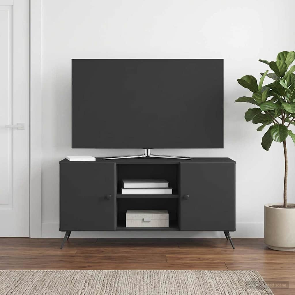 vidaXL TV-Schränk Schwarz 102 x 34,5 x 50 cm Holzwerkstoff