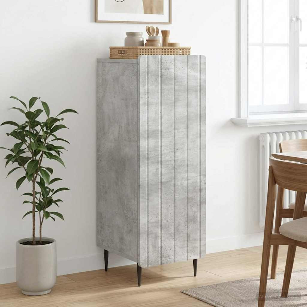 vidaXL Sideboard Betongrau 34,5 x 33 x 92 cm Holzwerkstoff