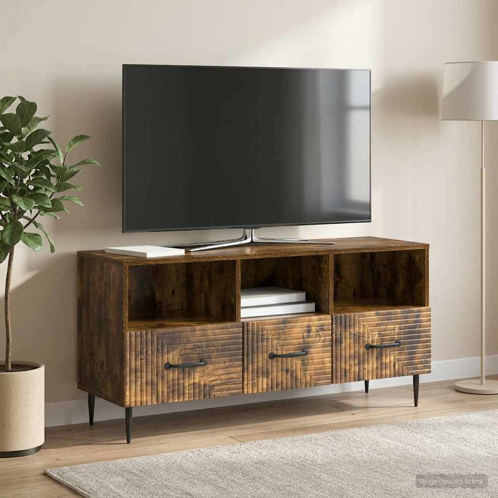 vidaXL TV-Schränk Geräucherte Eiche 102 x 34,5 x 50 cm Holzwerkstoff
