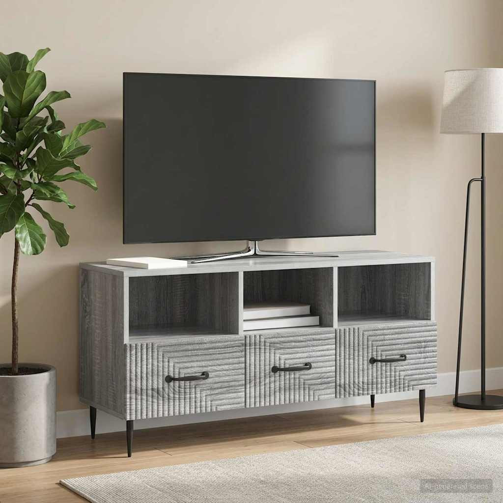 vidaXL TV-Schränk Graues Sonoma 102 x 34,5 x 50 cm Holzwerkstoff
