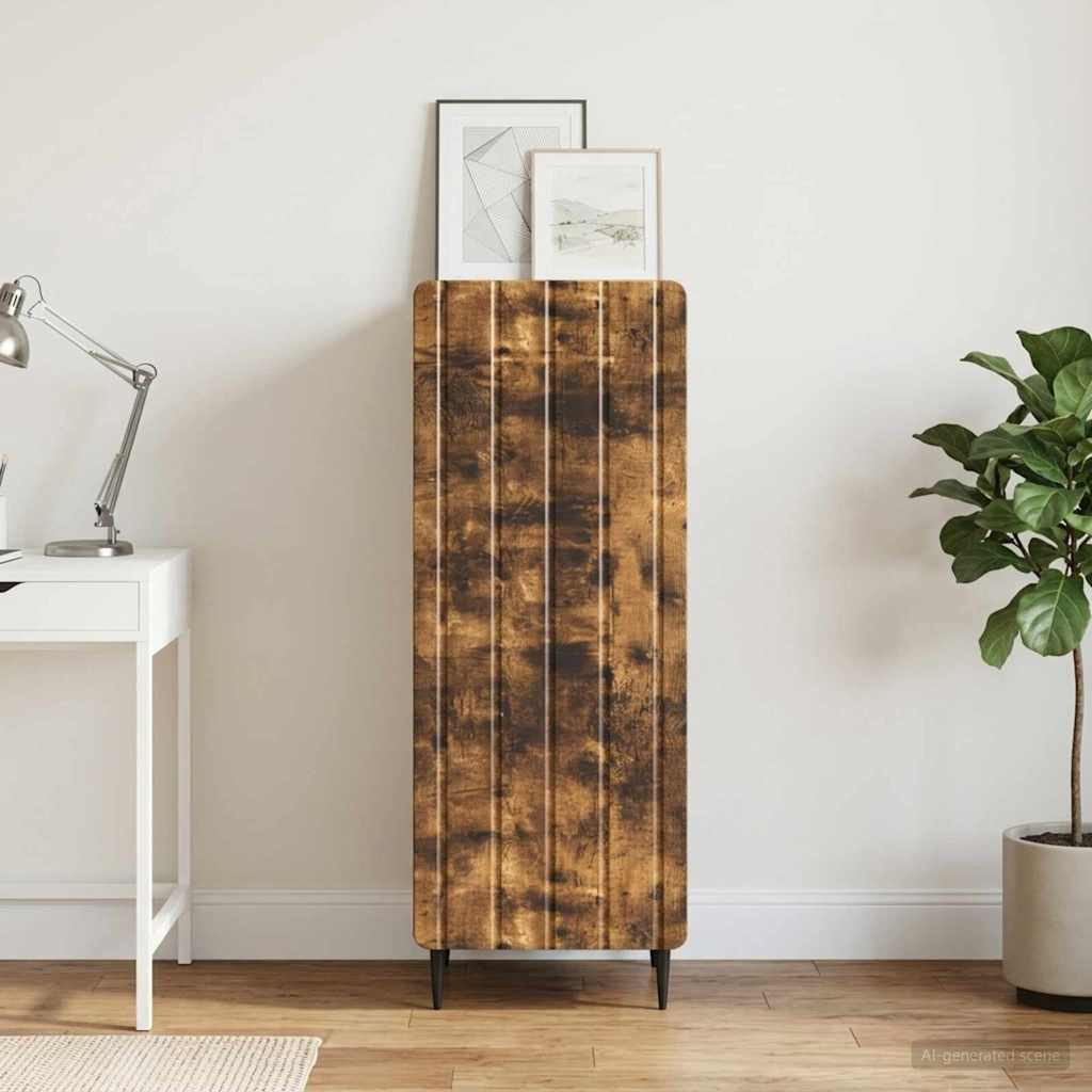 vidaXL Sideboard Geräucherte Eiche 34,5 x 33 x 92 cm Holzwerkstoff