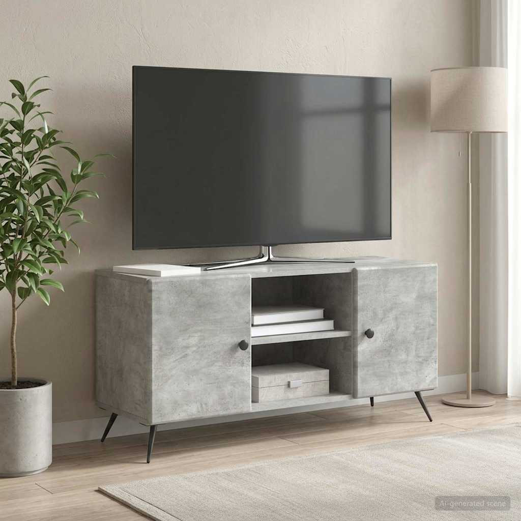 vidaXL TV-Schränk Betongrau 102 x 34,5 x 50 cm Holzwerkstoff