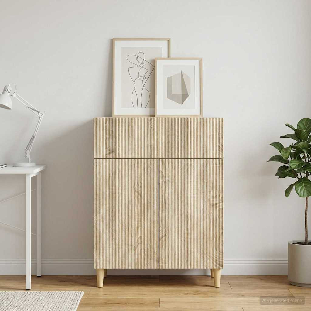 vidaXL Sideboard Sonoma-Eiche 66 x 34,5 x 90 cm Holzwerkstoff