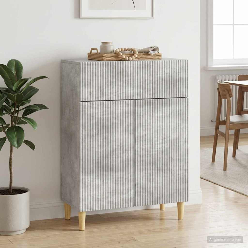 vidaXL Sideboard Betongrau 66 x 34,5 x 90 cm Holzwerkstoff