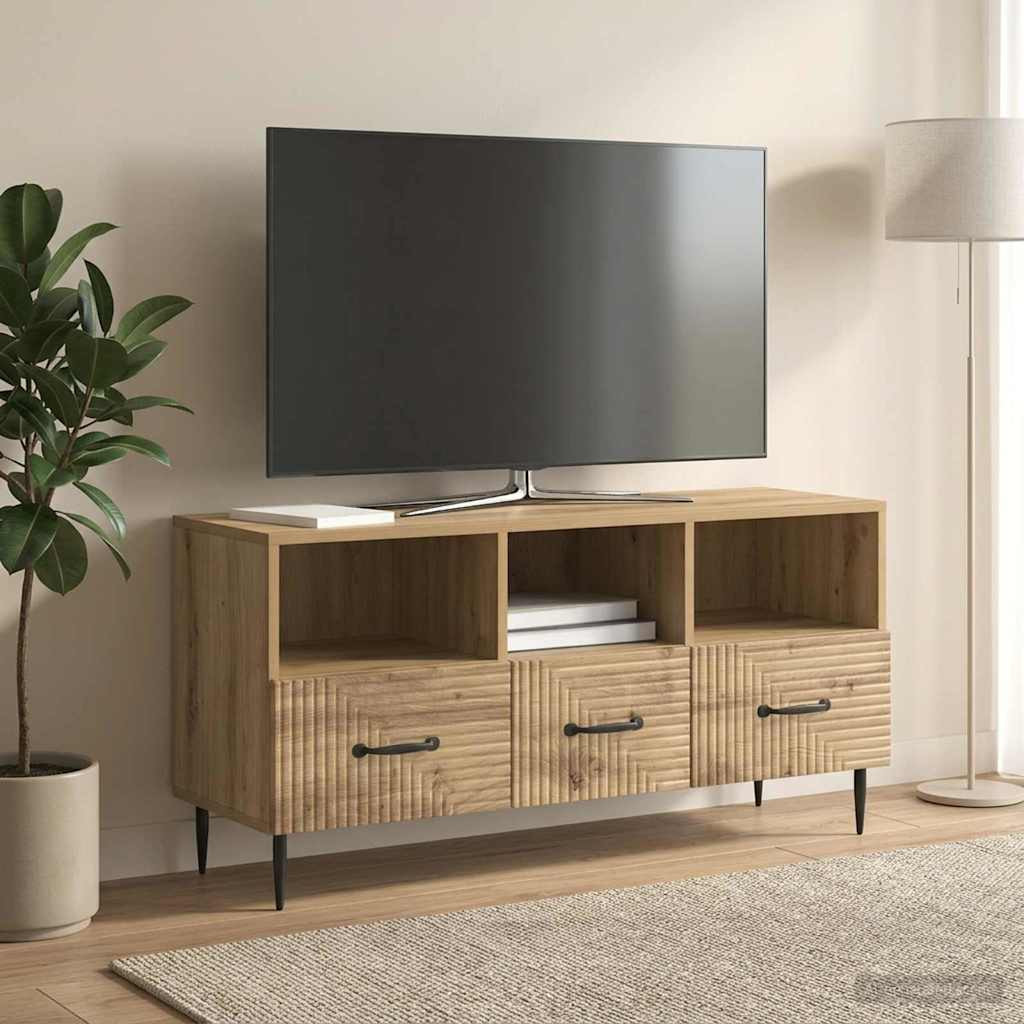 vidaXL TV-Schränk 102 x 34,5 x 50 cm Artisan-Eiche Holzwerkstoff