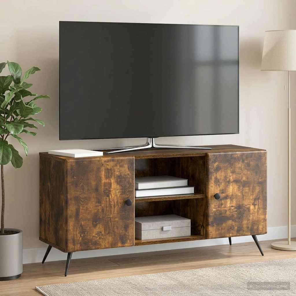 vidaXL TV-Schränk Geräucherte Eiche 102 x 34,5 x 50 cm Holzwerkstoff