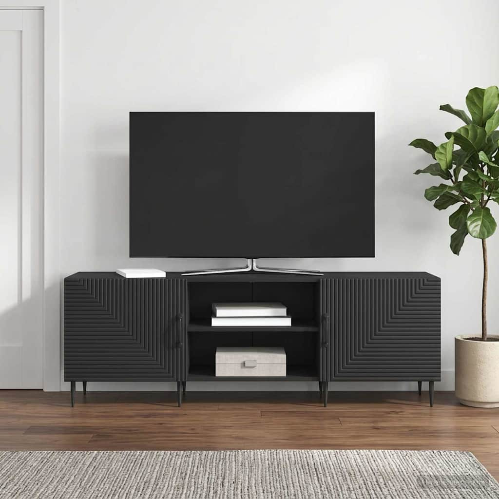 vidaXL TV-Schränk Schwarz 150 x 31 x 50 cm Holzwerkstoff