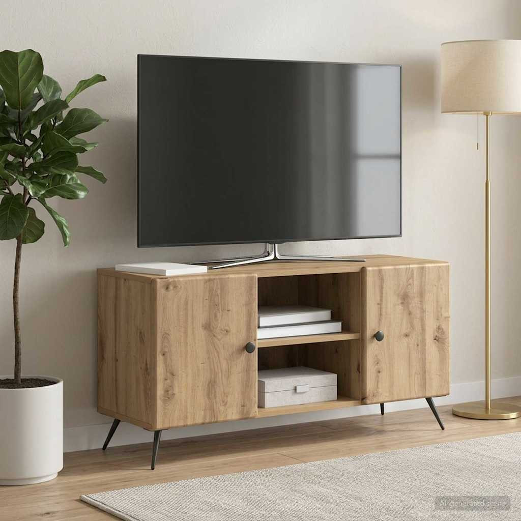 vidaXL TV-Schränk 102 x 34,5 x 50 cm Artisan-Eiche Holzwerkstoff