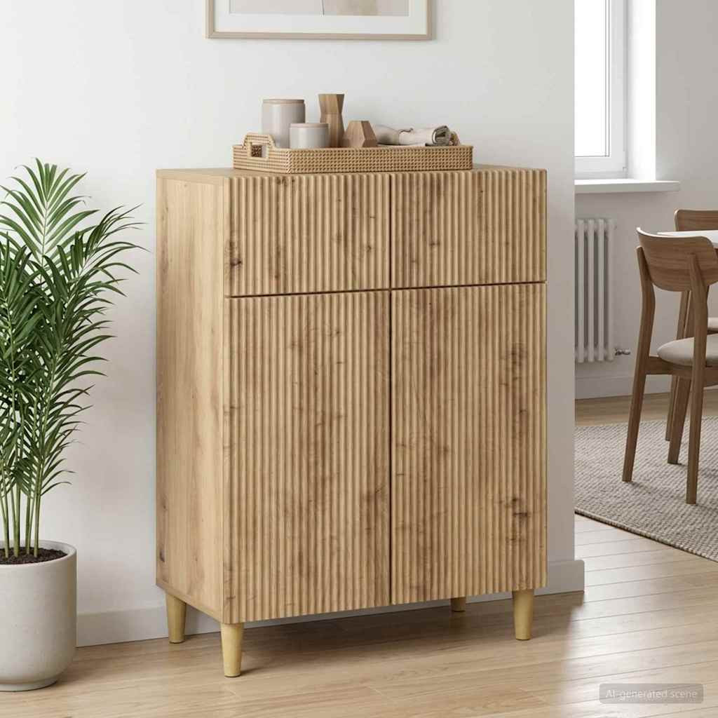 vidaXL Sideboard Artisan-Eiche 66 x 34,5 x 90 cm Holzwerkstoff