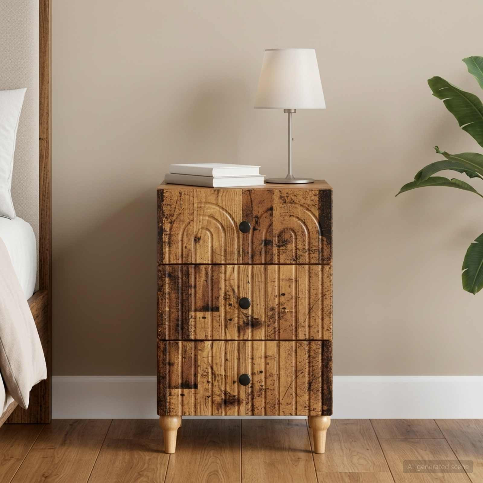 vidaXL Nachttisch Altholz 43x 41 x 66,5 cm Holzwerkstoff