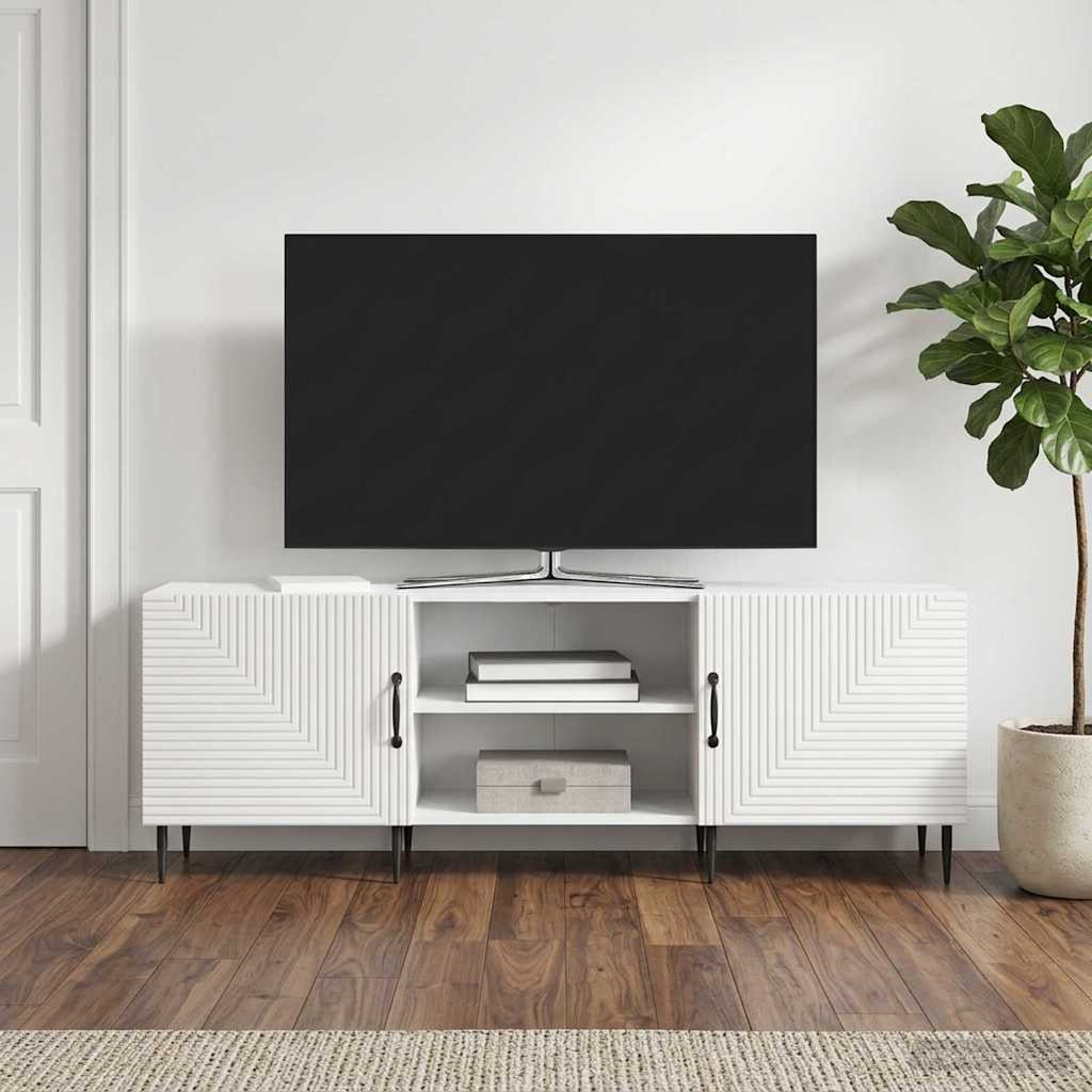 vidaXL TV-Schränk Hochglanz Weiß 150 x 31 x 50 cm Holzwerkstoff