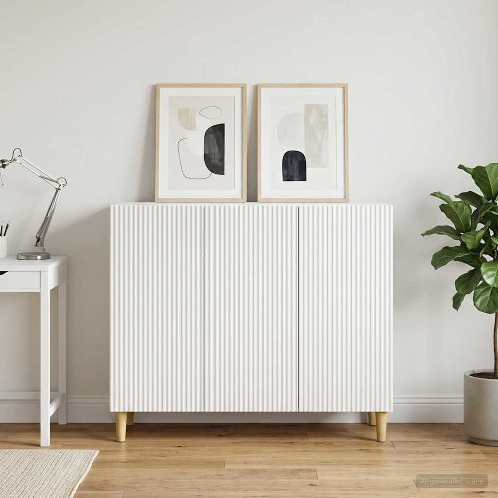 vidaXL Sideboard Weiß 89 x 34,5 x 80 cm Holzwerkstoff