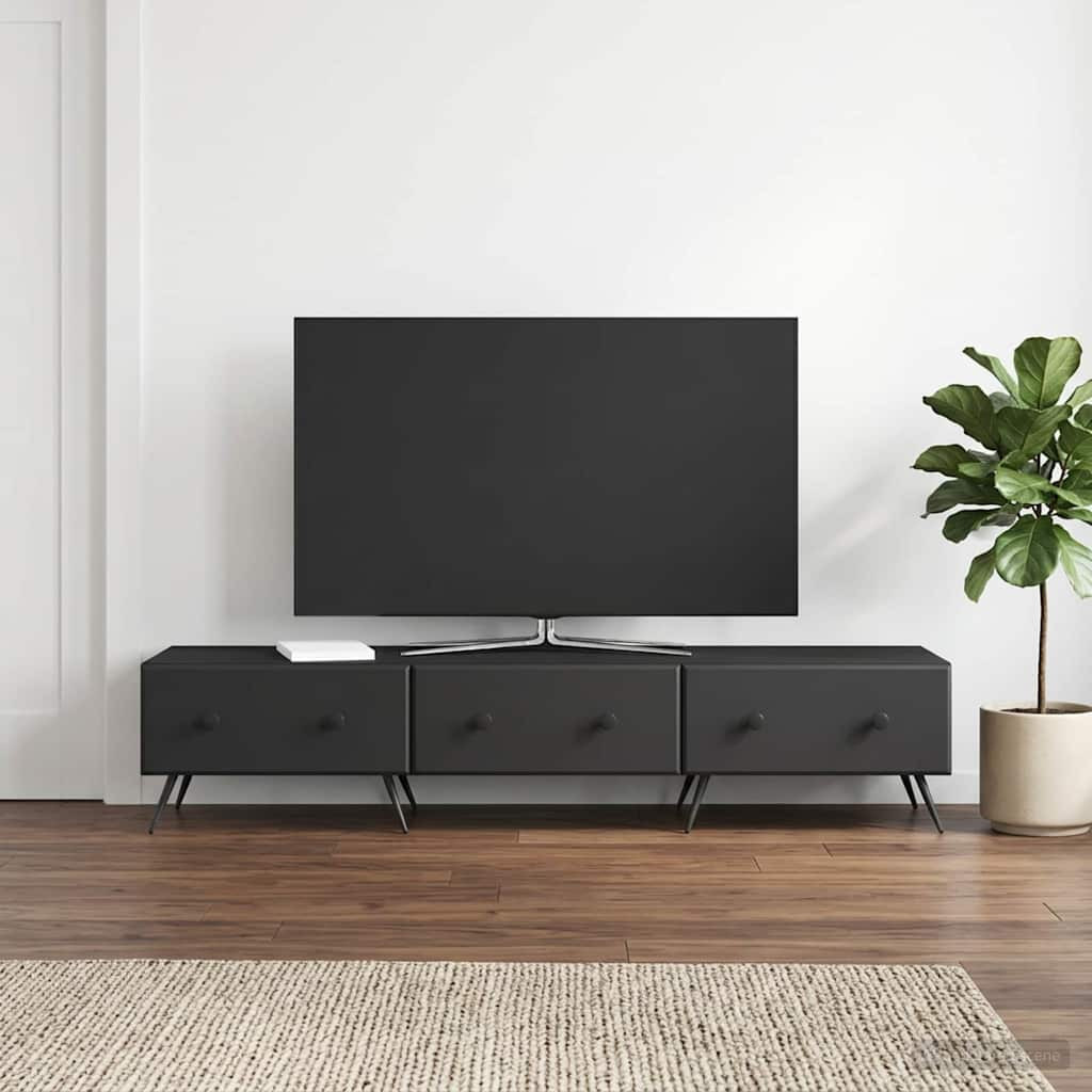 vidaXL TV-Schränk Schwarz 147 x 34,5 x 30 cm Holzwerkstoff