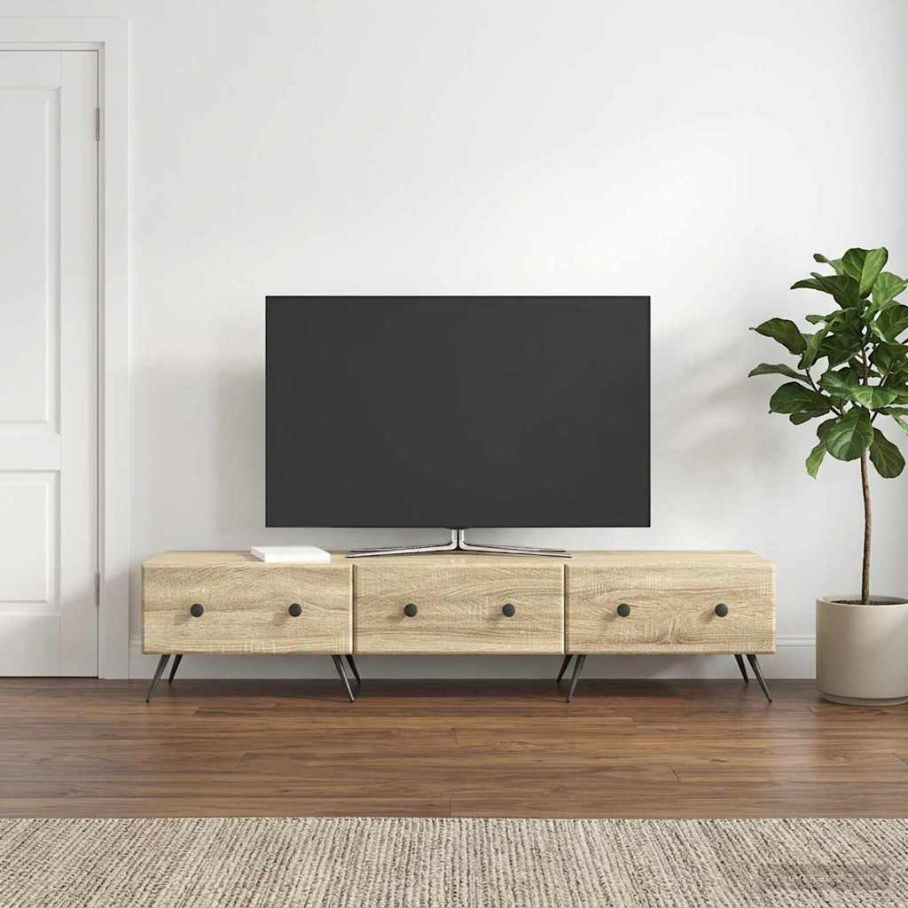 vidaXL TV-Schränk Sonoma-Eiche 147 x 34,5 x 30 cm Holzwerkstoff
