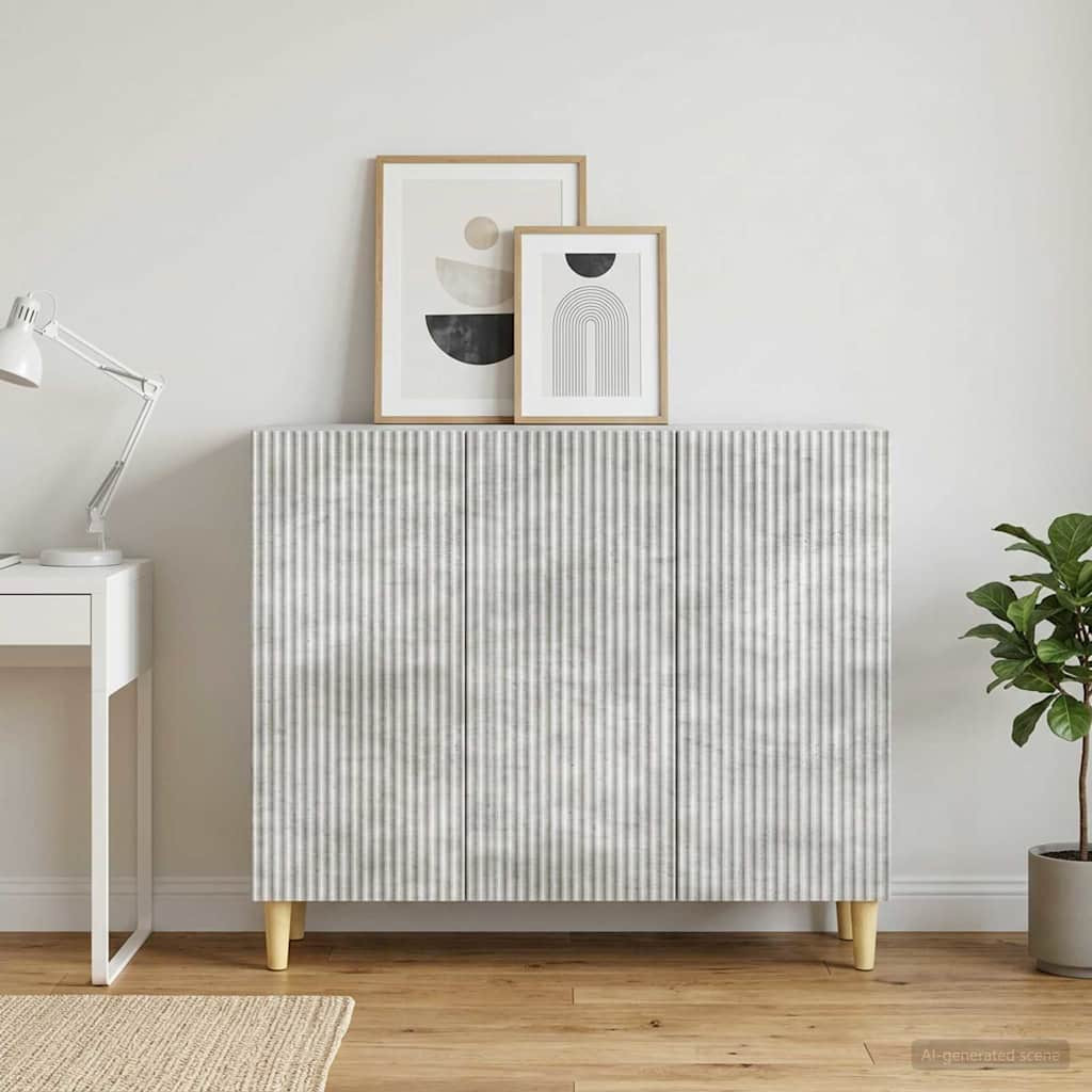 vidaXL Sideboard Betongrau 89 x 34,5 x 80 cm Holzwerkstoff