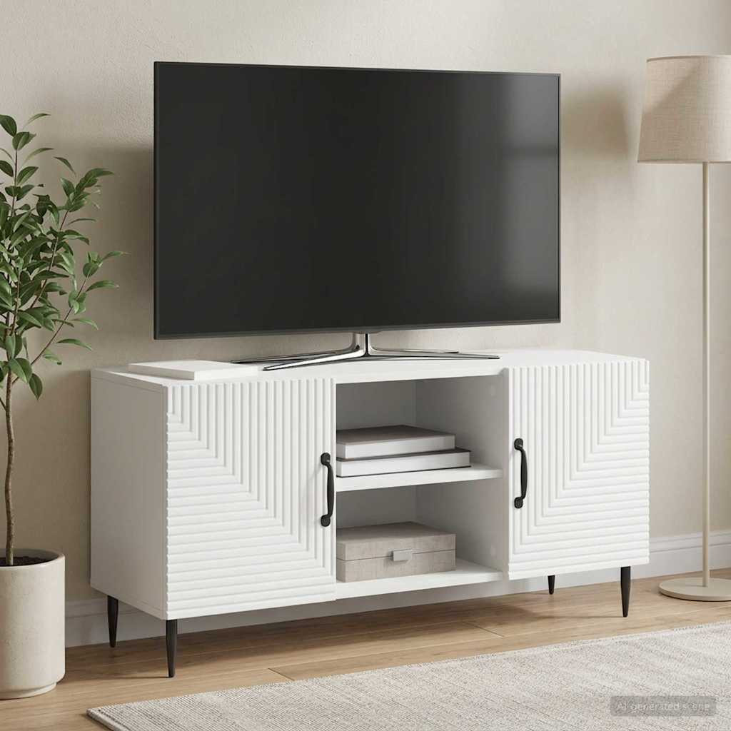 vidaXL TV-Schränk Weiß 102 x 34,5 x 50 cm Holzwerkstoff