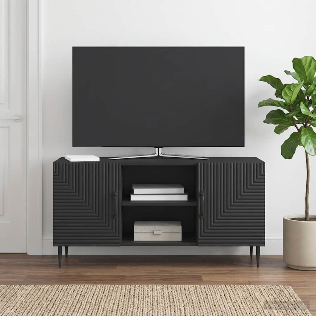 vidaXL TV-Schränk Schwarz 102 x 34,5 x 50 cm Holzwerkstoff