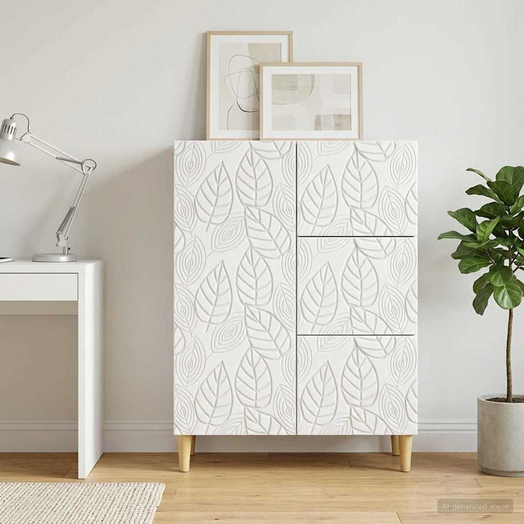 vidaXL Sideboard Weiß 66 x 34,5 x 90 cm Holzwerkstoff