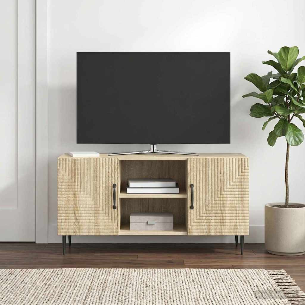 vidaXL TV-Schränk Sonoma-Eiche 102 x 34,5 x 50 cm Holzwerkstoff