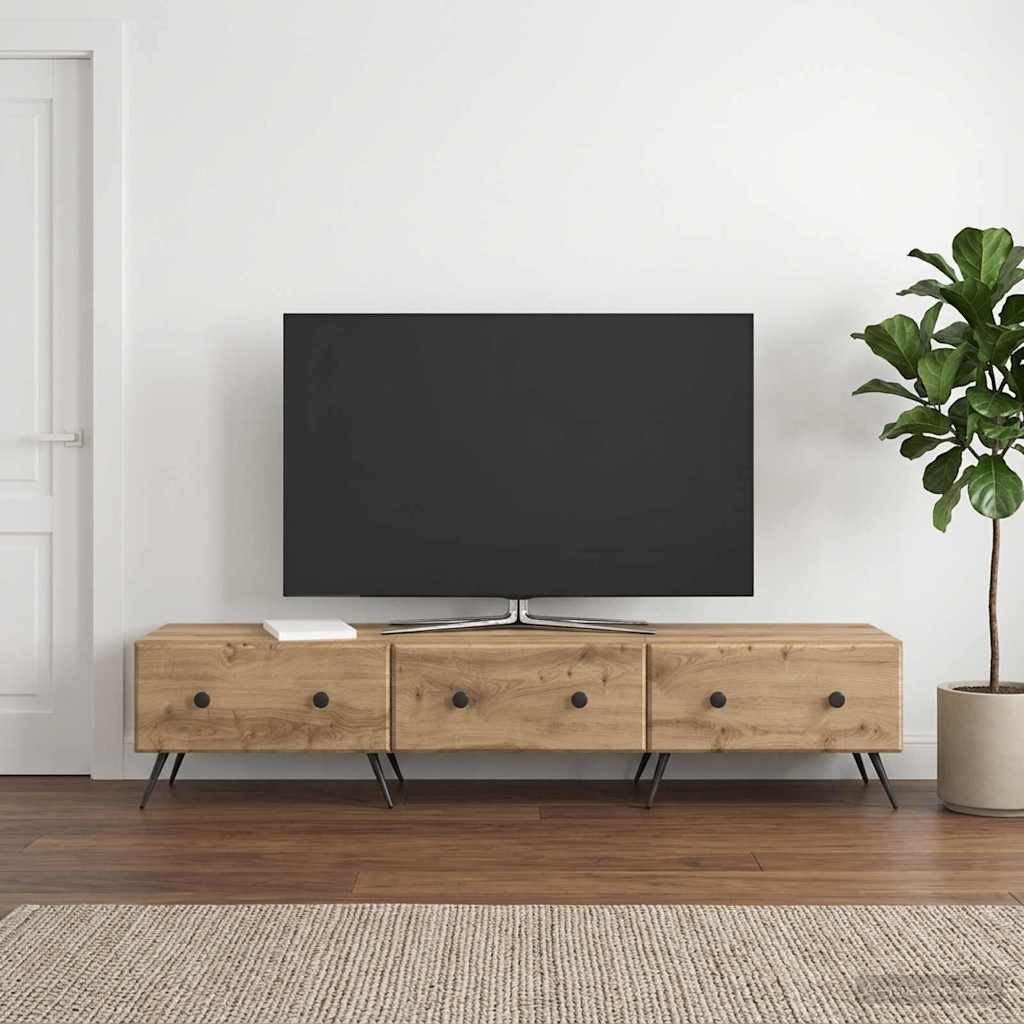 vidaXL TV-Schränk 147 x 34,5 x 30 cm Artisan-Eiche Holzwerkstoff