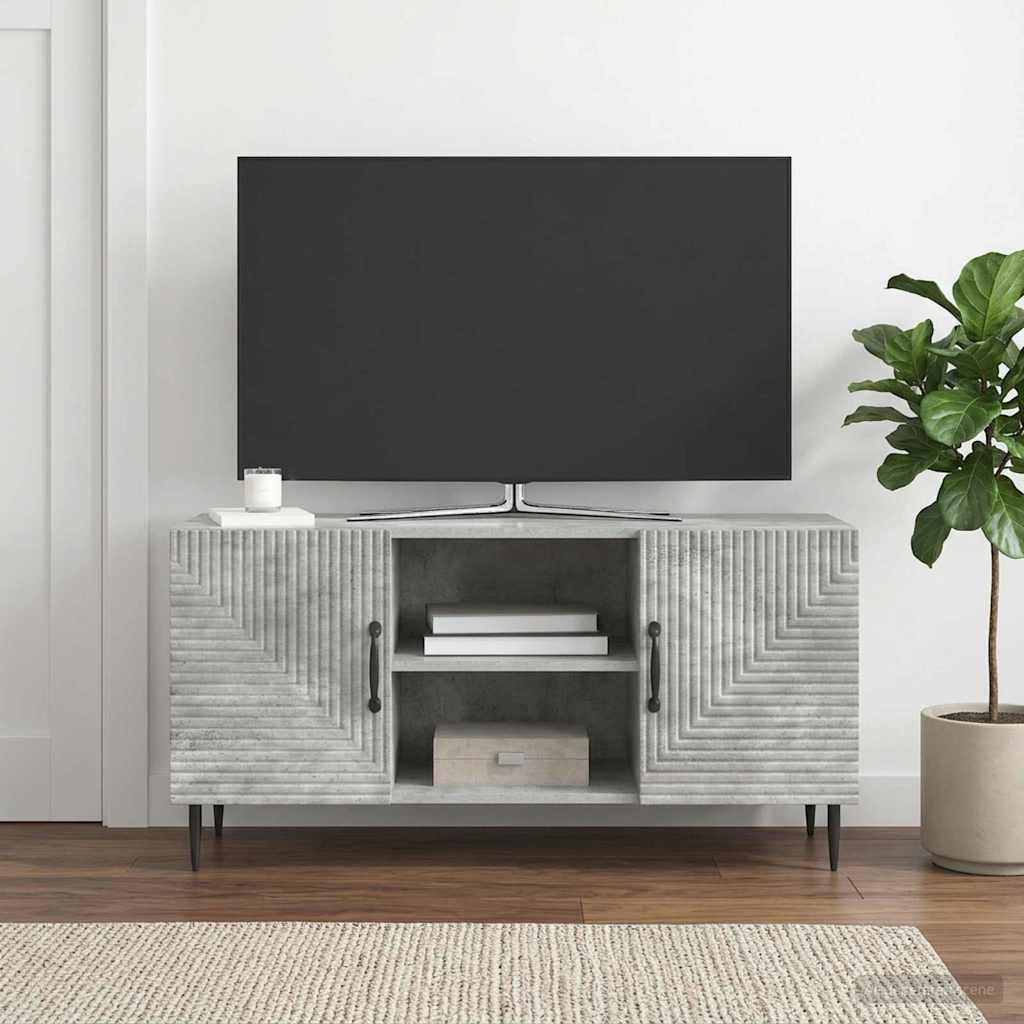 vidaXL TV-Schränk Betongrau 102 x 34,5 x 50 cm Holzwerkstoff