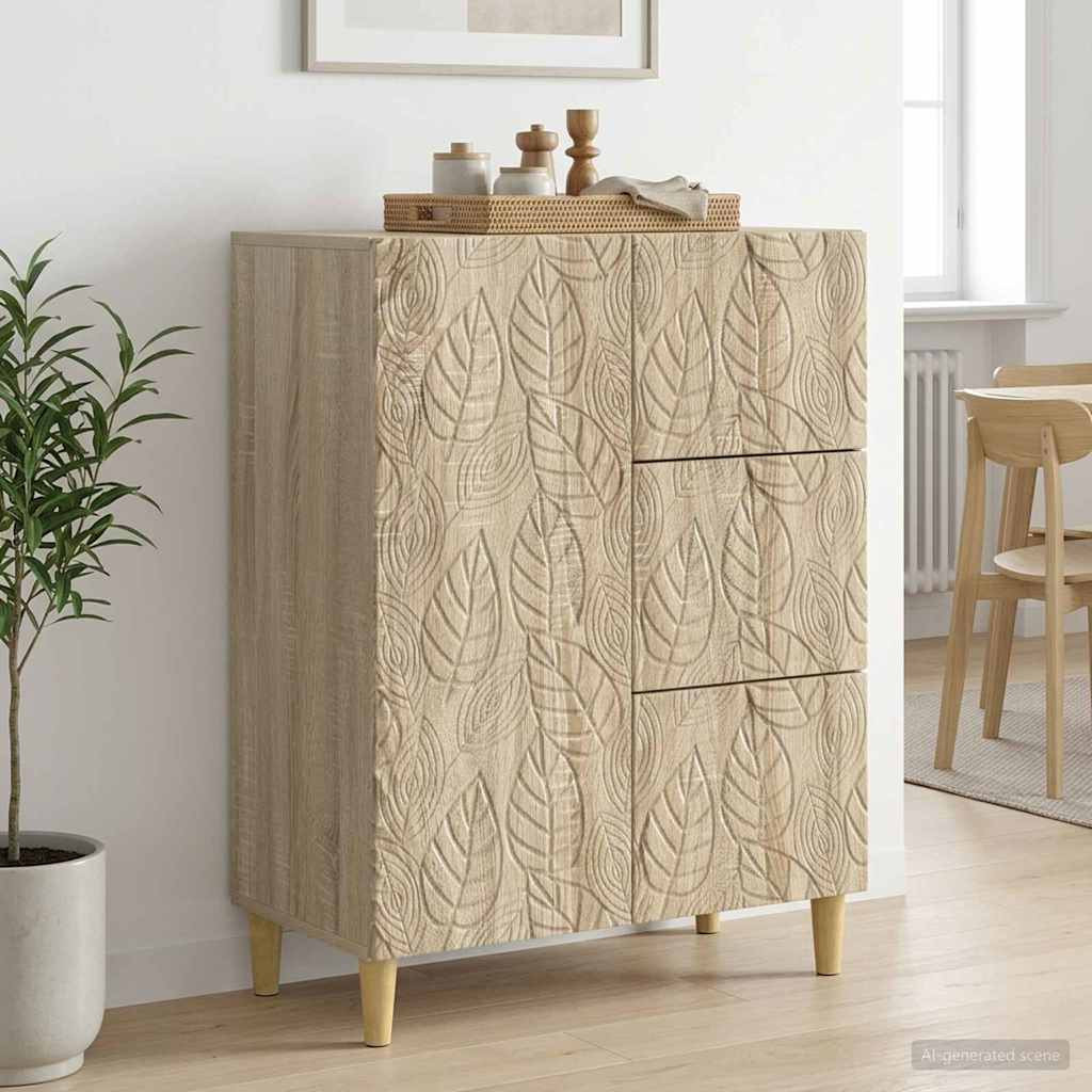 vidaXL Sideboard Sonoma-Eiche 66 x 34,5 x 90 cm Holzwerkstoff