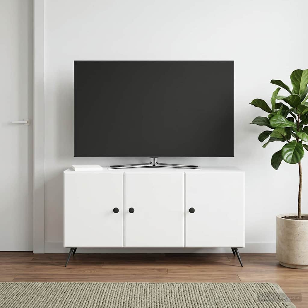 vidaXL TV-Schränk Weiß 99 x 34,5 x 50 cm Holzwerkstoff