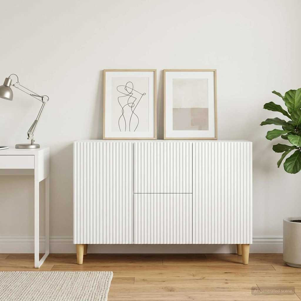 vidaXL Sideboard Weiß 89 x 34,5 x 60 cm Holzwerkstoff