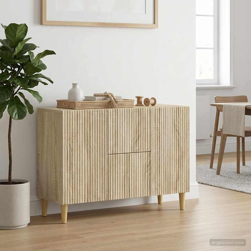 vidaXL Sideboard Sonoma-Eiche 89 x 34,5 x 60 cm Holzwerkstoff