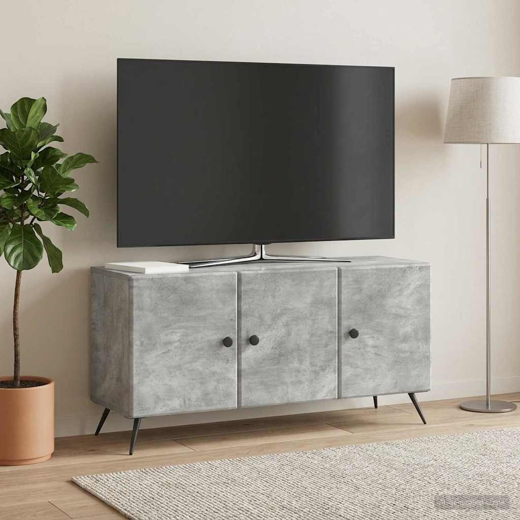 vidaXL TV-Schränk Betongrau 99 x 34,5 x 50 cm Holzwerkstoff