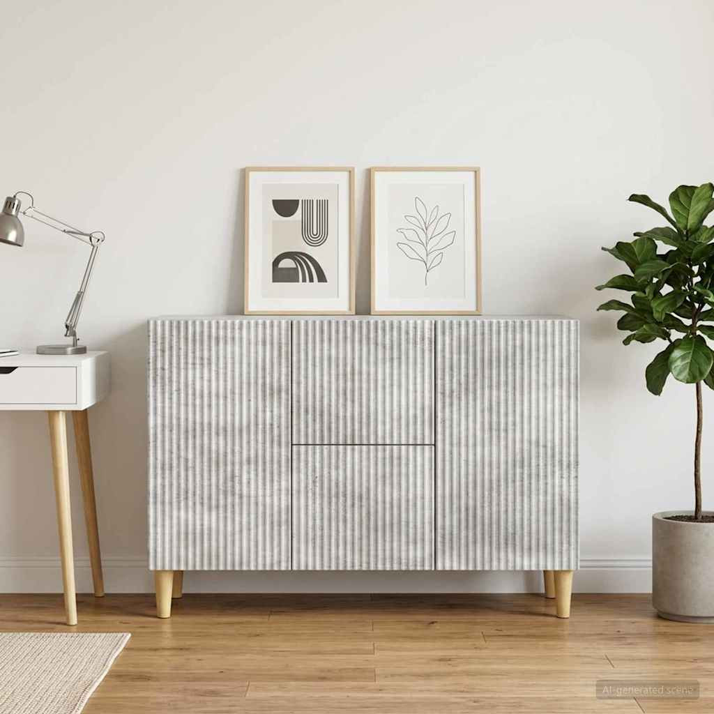 vidaXL Sideboard Betongrau 89 x 34,5 x 60 cm Holzwerkstoff