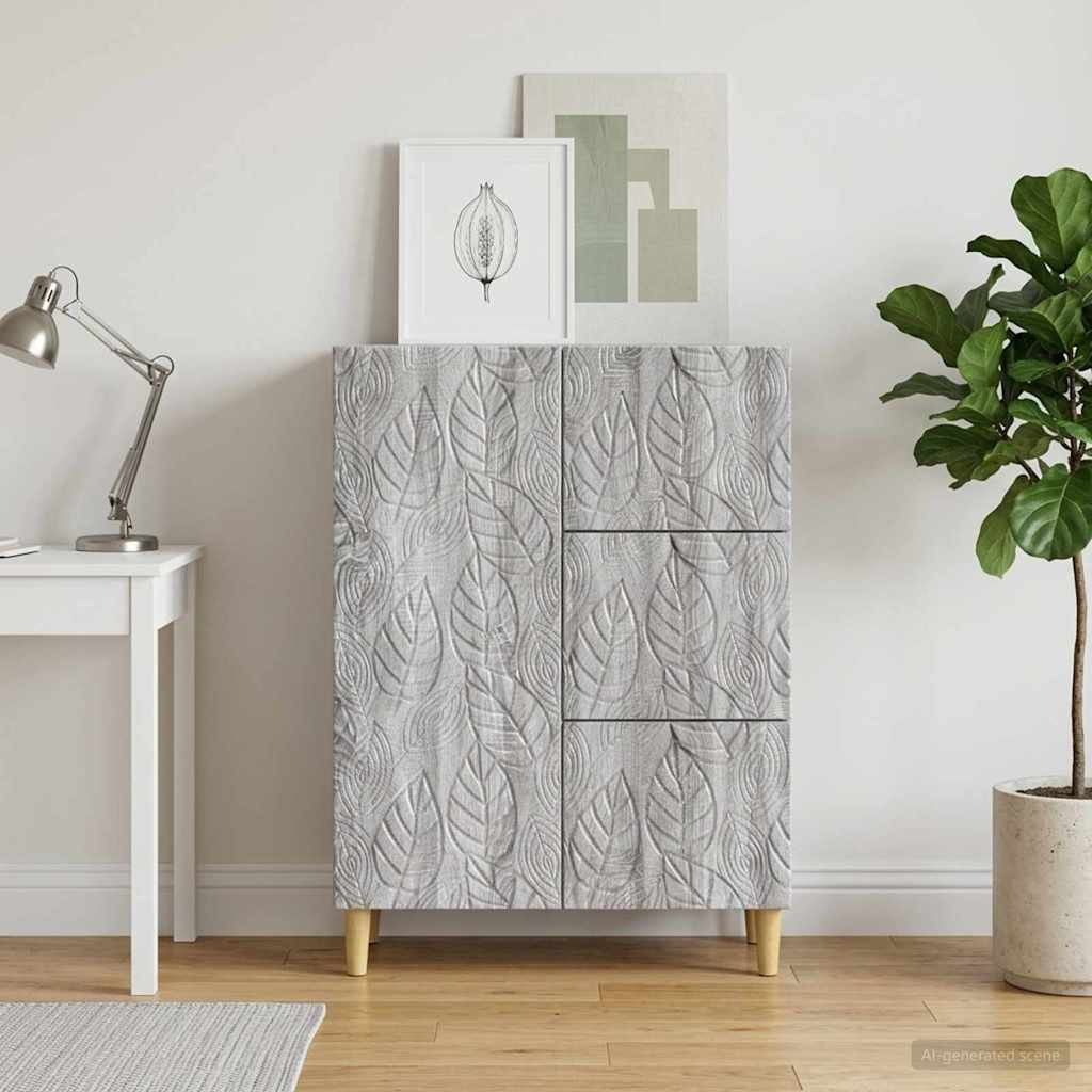 vidaXL Sideboard Grau Sonoma 66 x 34,5 x 90 cm Holzwerkstoff