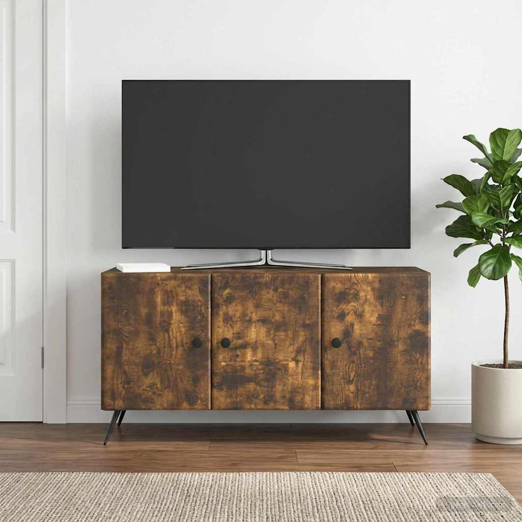 vidaXL TV-Schränk Geräucherte Eiche 99 x 34,5 x 50 cm Holzwerkstoff