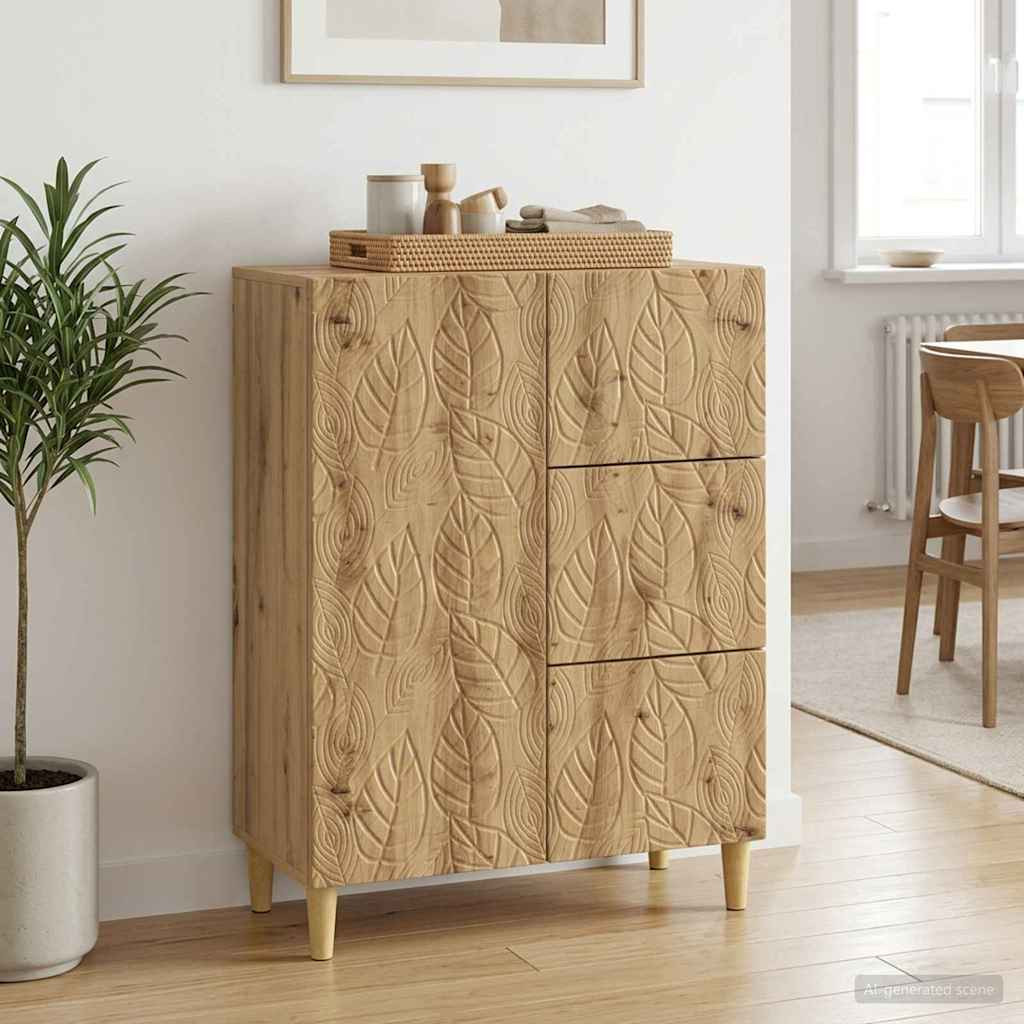 vidaXL Sideboard Artisan-Eiche 66 x 34,5 x 90 cm Holzwerkstoff