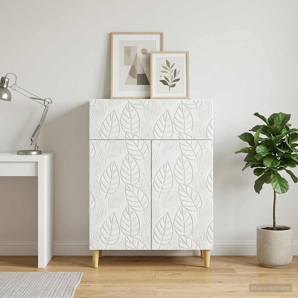 vidaXL Sideboard Weiß 66 x 34,5 x 90 cm Holzwerkstoff