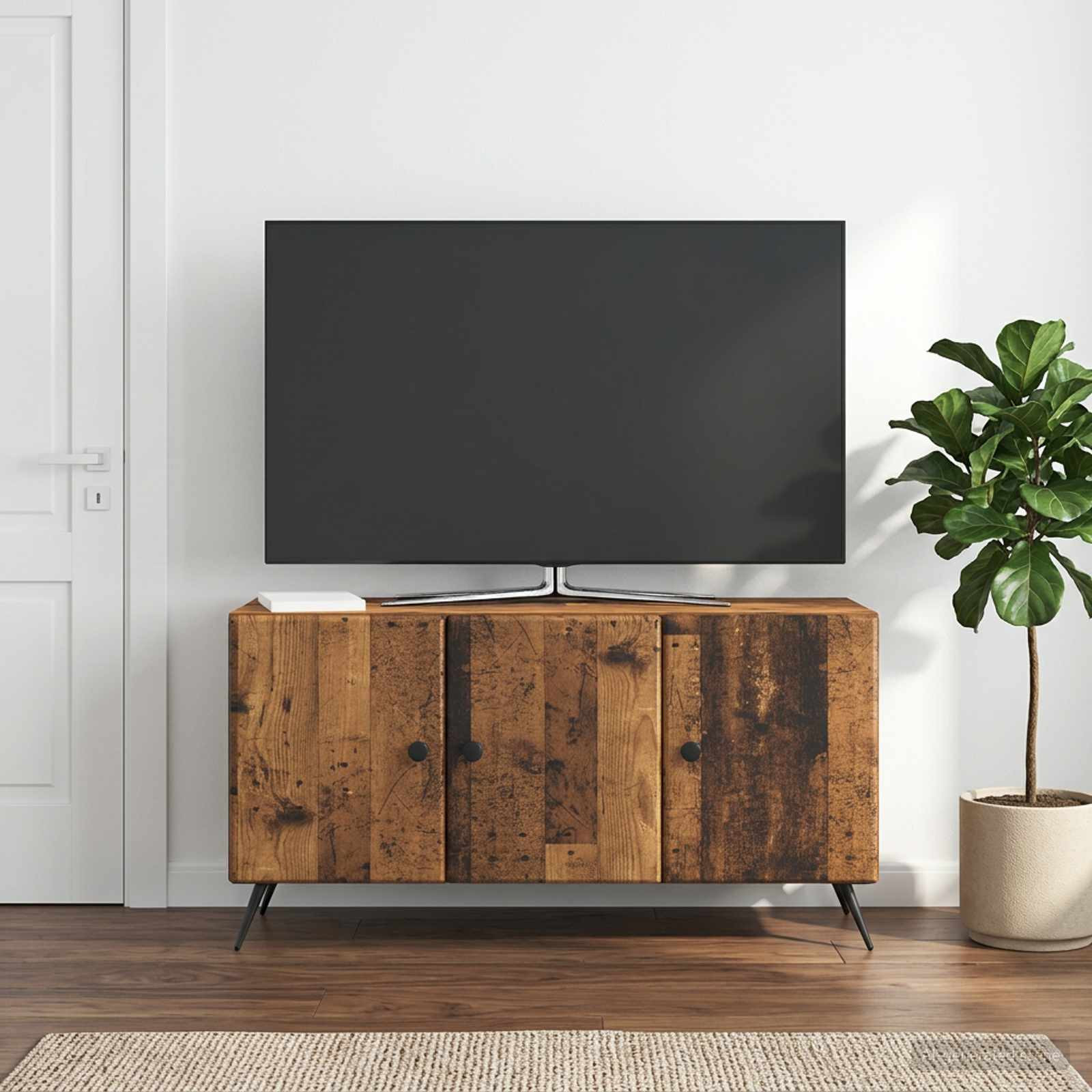 vidaXL TV-Schränk Altholz 99 x 34,5 x 50 cm Holzwerkstoff