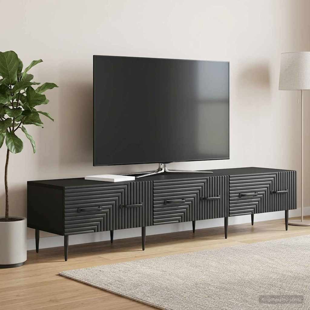 vidaXL TV-Schränk Schwarz 147 x 34,5 x 30 cm Holzwerkstoff