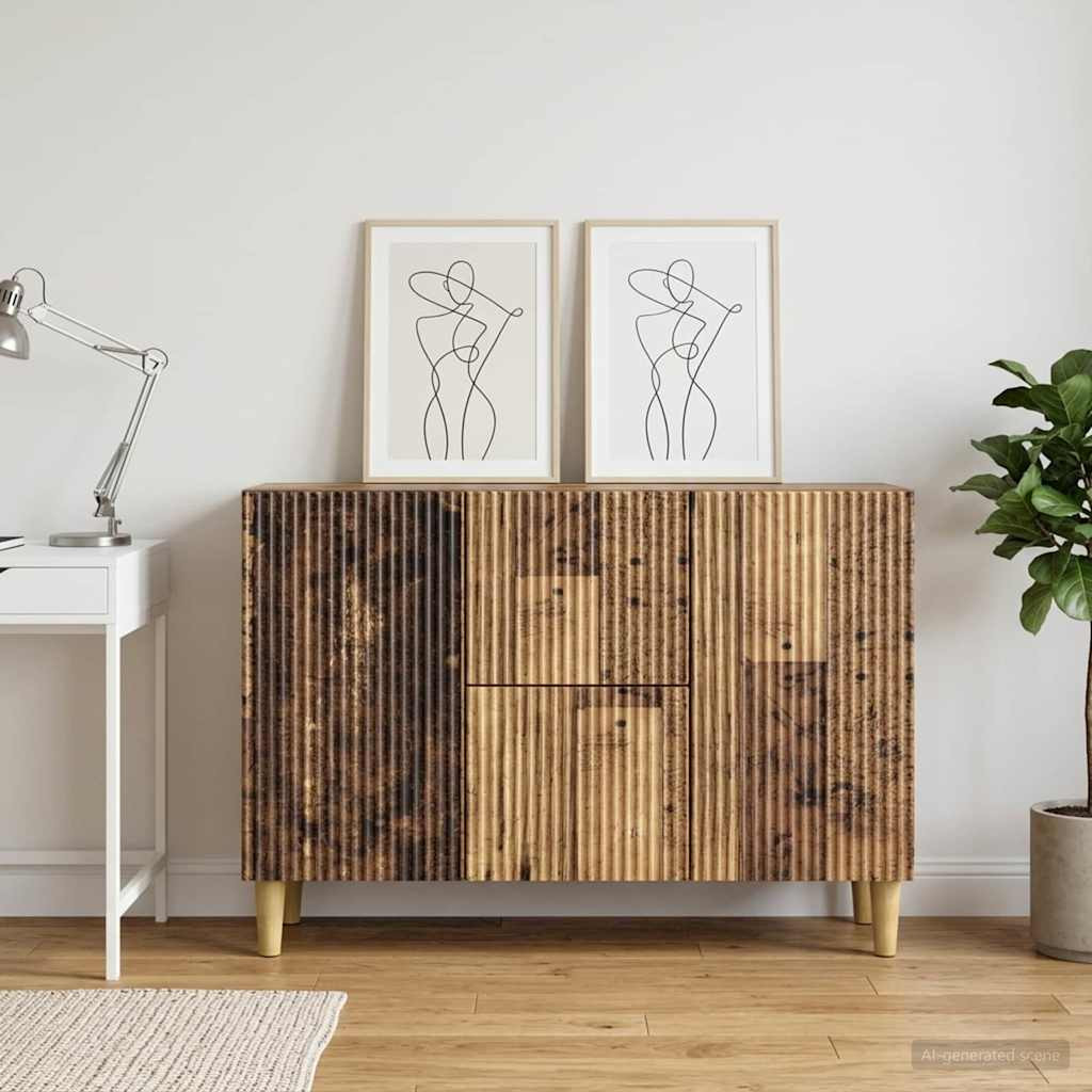 vidaXL Sideboard Altholz 89 x 34,5 x 60 cm Holzwerkstoff