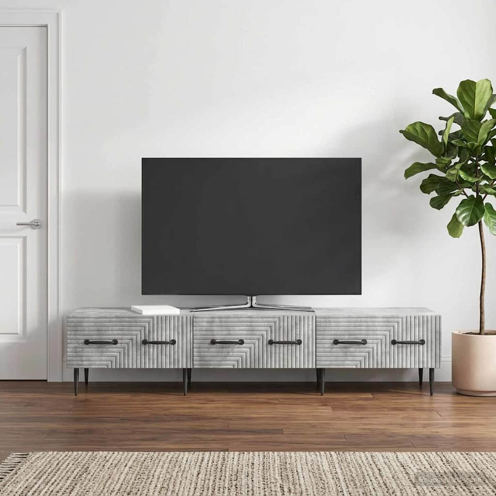 vidaXL TV-Schränk Betongrau 147 x 34,5 x 30 cm Holzwerkstoff