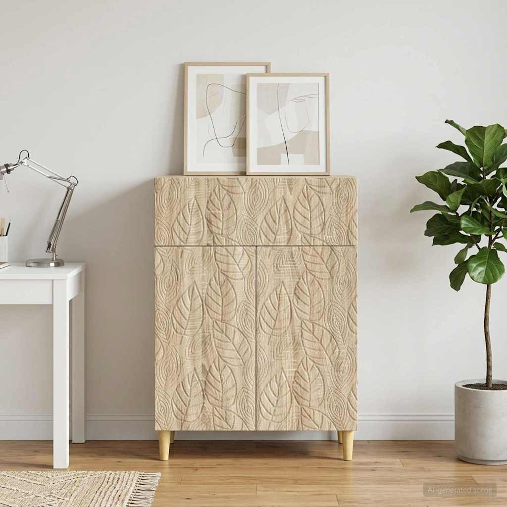 vidaXL Sideboard Sonoma-Eiche 66 x 34,5 x 90 cm Holzwerkstoff