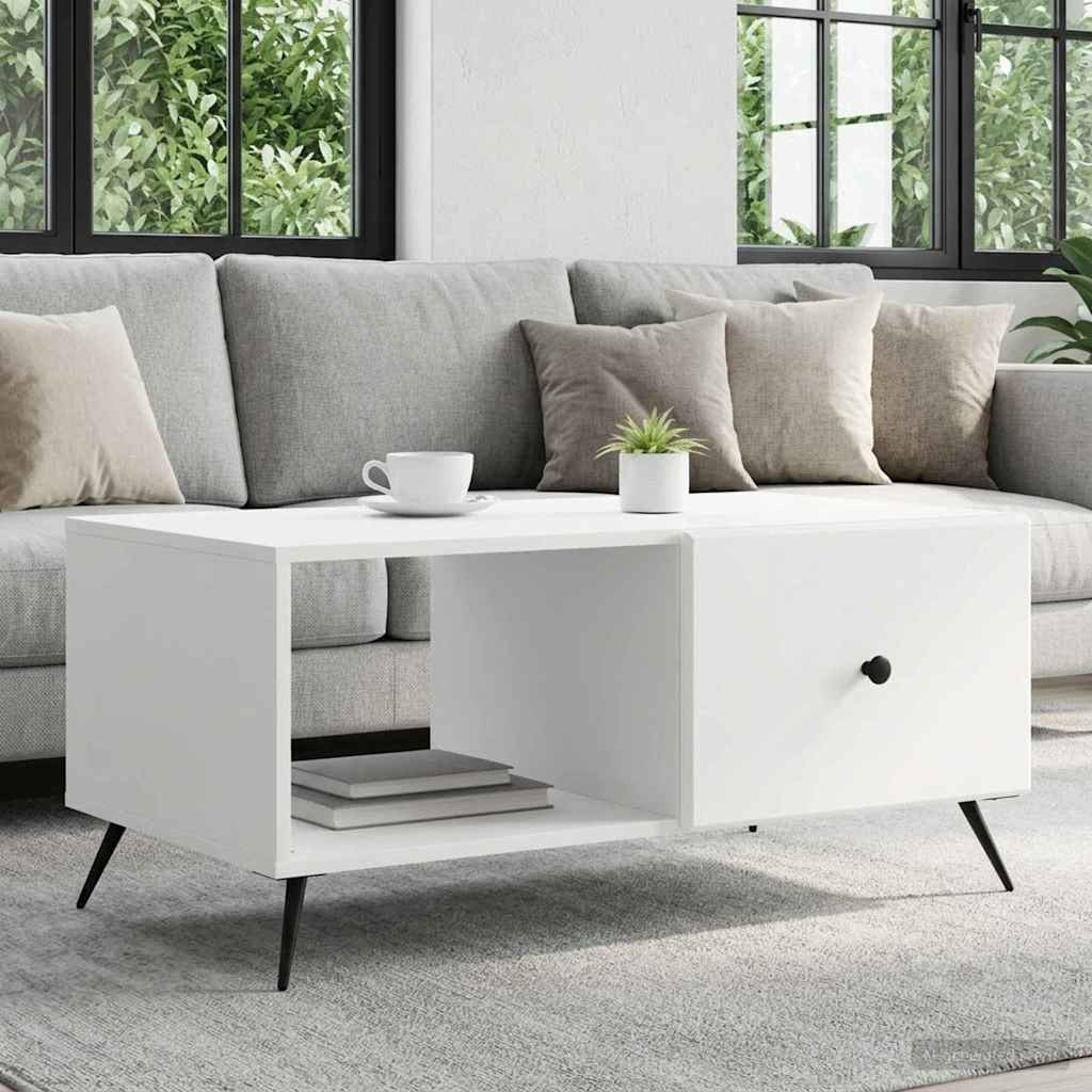 vidaXL Couchtisch Weiß 90 x 50 x 40 cm Holzwerkstoff