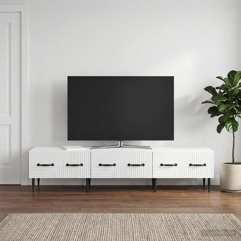 vidaXL TV-Schränk Hochglanz Weiß 147 x 34,5 x 30 cm Holzwerkstoff